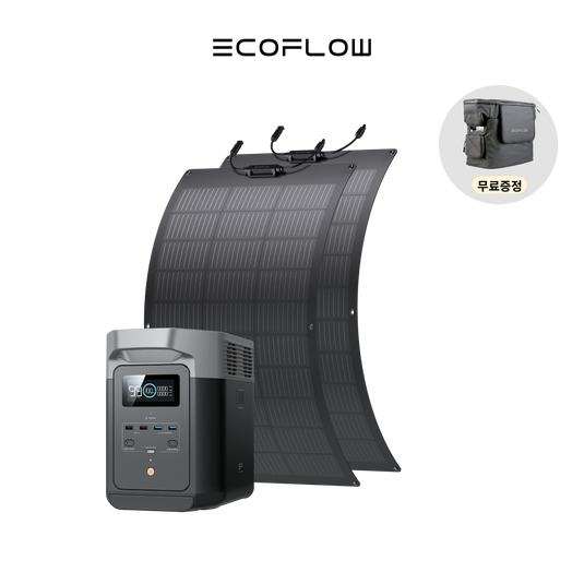 EcoFlow DELTA2 델타2+ 100W 플렉시블 태양광 패널*2